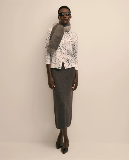 Knit Pencil Skirt in Merino Wool