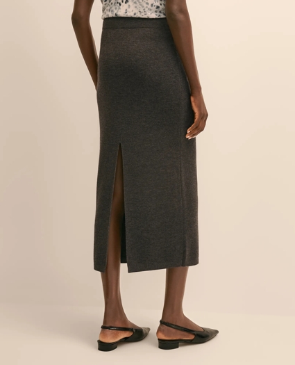 Knit Pencil Skirt in Merino Wool, image 3