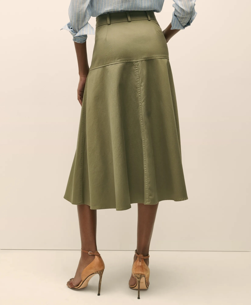 Cotton Sateen A-Line Skirt, image 4