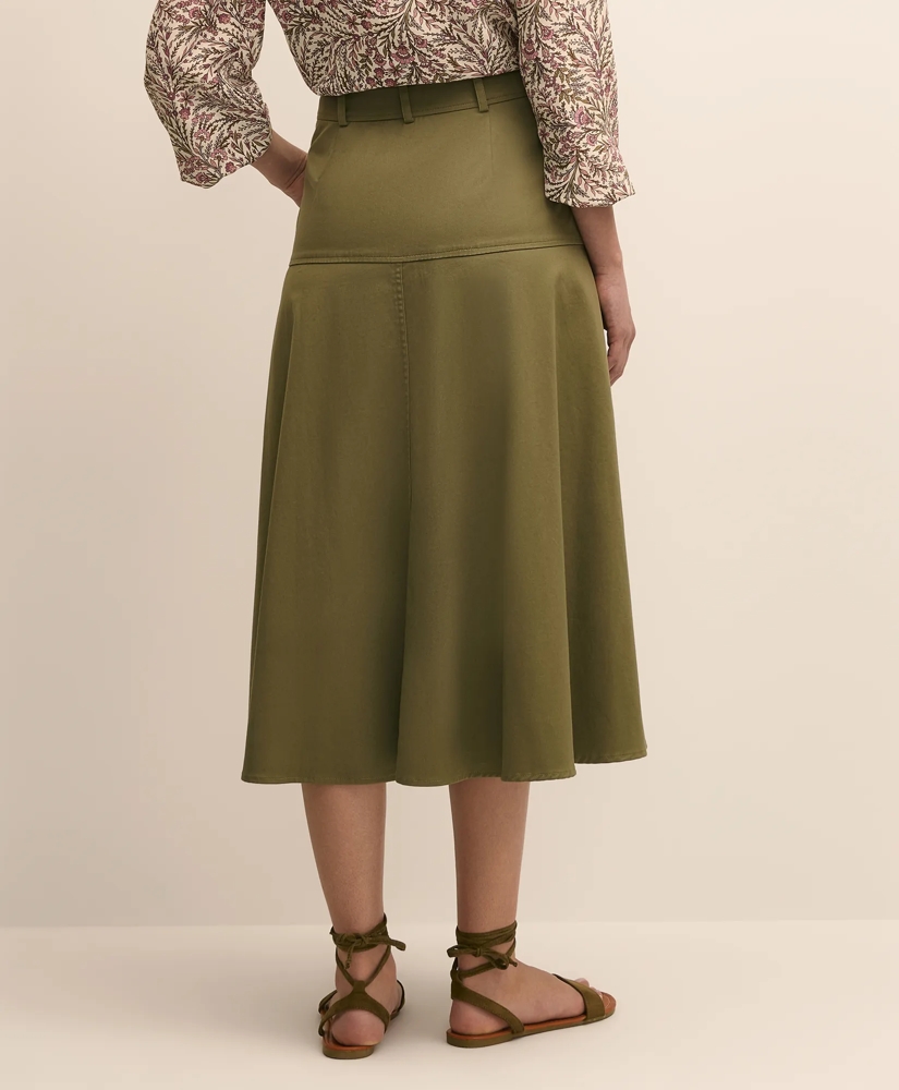 Cotton Sateen A-Line Skirt, image 4