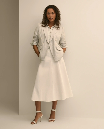 Cotton Sateen A-Line Skirt, image 1