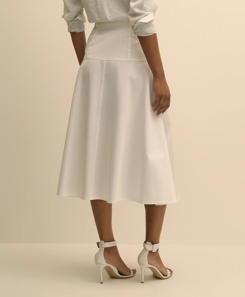 Cotton Sateen A-Line Skirt, image 4