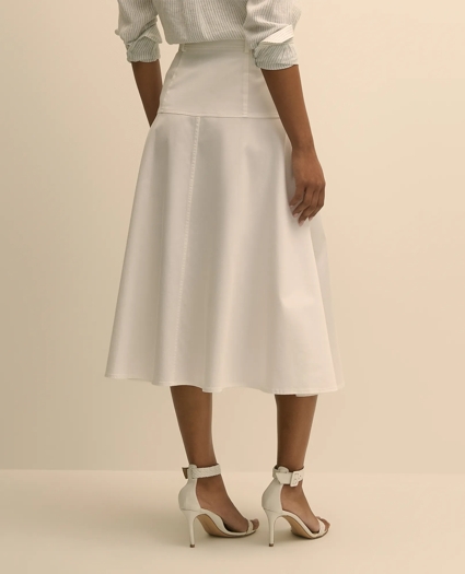 Cotton Sateen A-Line Skirt, image 4