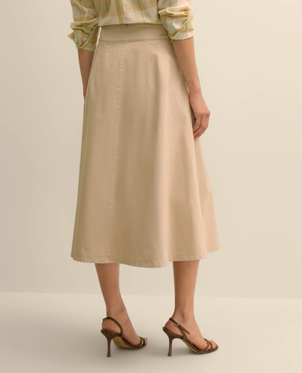 Gurkha Pleated Skirt in Cotton Blend, image 3