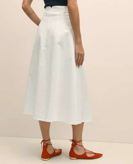 Gurkha Pleated Skirt in Cotton Blend, image 5