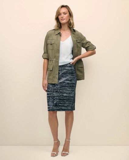 Ombre Sequin Pencil Skirt, image 5
