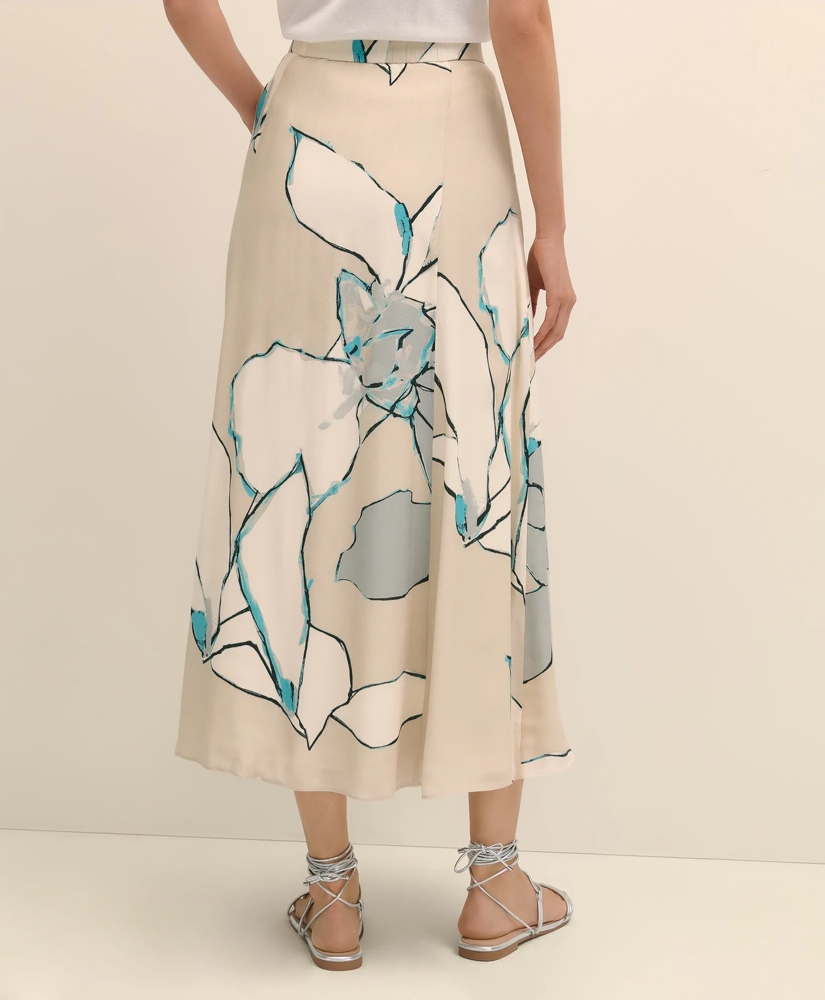Flare Midi Skirt In Abstract Print, image 5