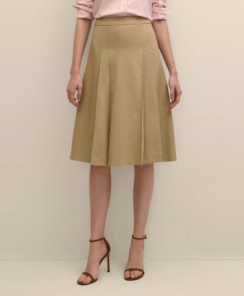 A-Line Wool-Blend Pleated Skirt, image 2