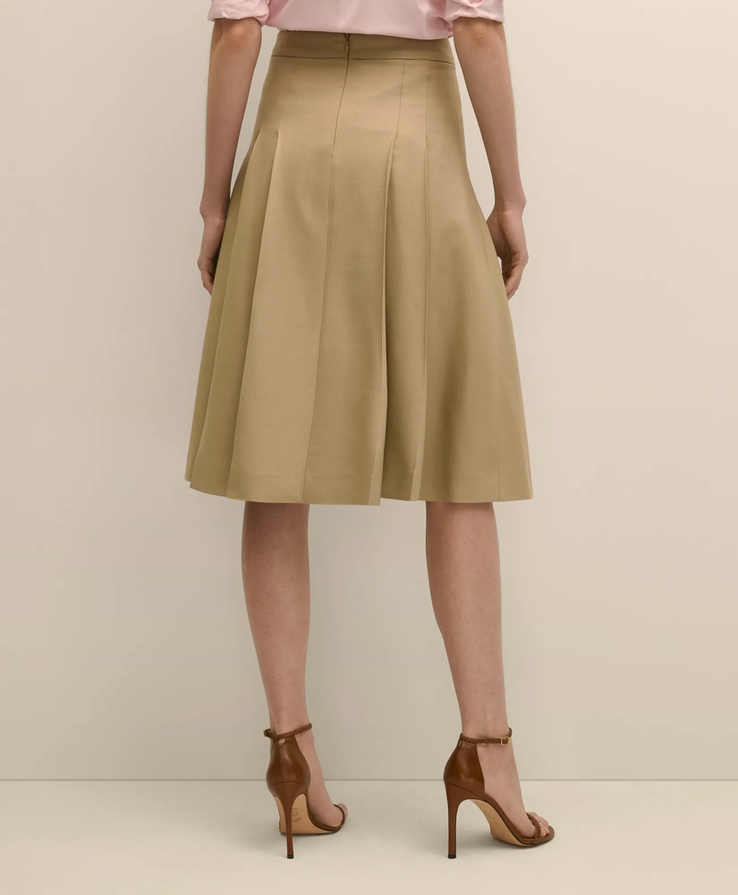 A-Line Wool-Blend Pleated Skirt, image 4