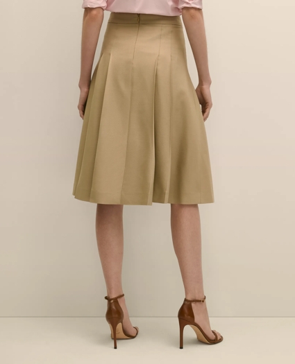 A-Line Wool-Blend Pleated Skirt, image 4
