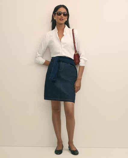 Denim Straight Skirt, image 1