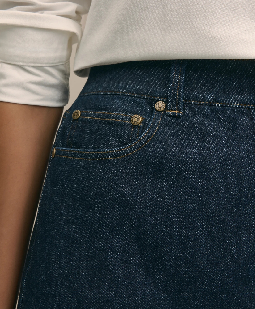 Denim Straight Skirt, image 3
