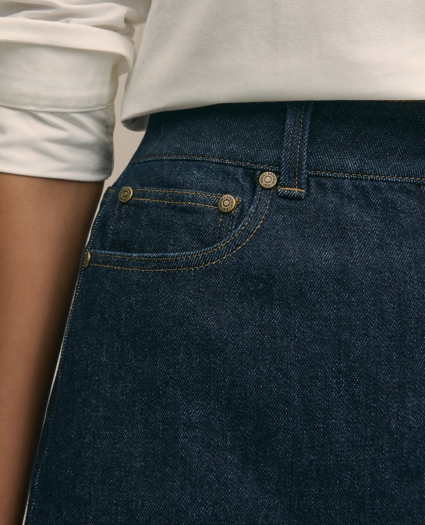 Denim Straight Skirt, image 3
