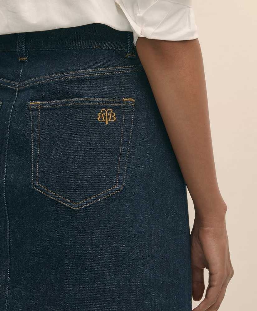 Denim Straight Skirt, image 4