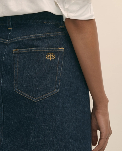 Denim Straight Skirt, image 4