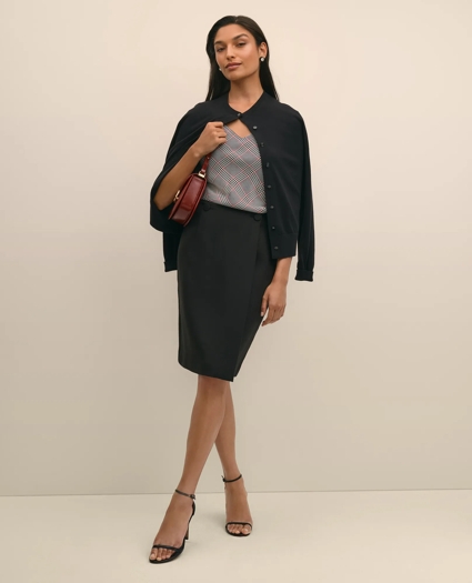 Wool Blend Wrap Skirt, image 1