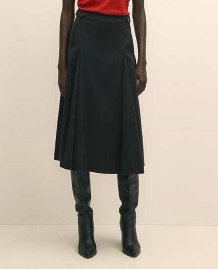 Cotton Twill A-Line Skirt, image 2