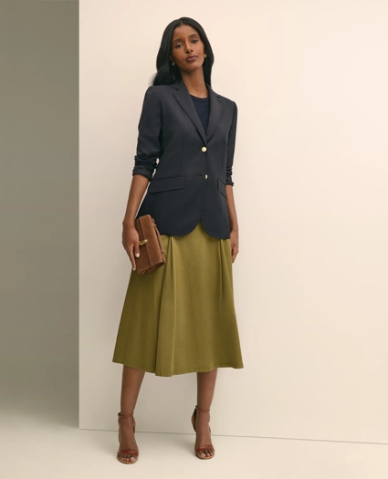 Cotton Twill A-Line Skirt, image 1