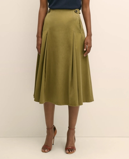 Cotton Twill A-Line Skirt, image 2