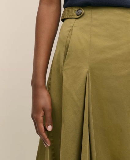 Cotton Twill A-Line Skirt, image 3