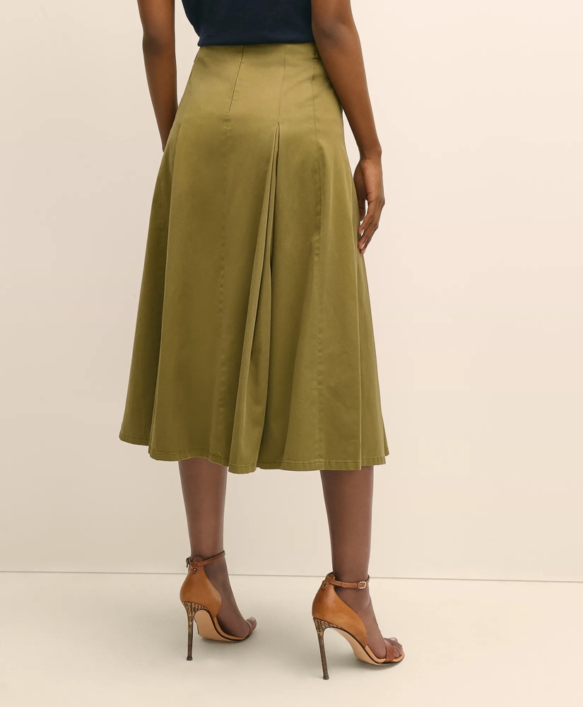 Cotton Twill A-Line Skirt, image 4