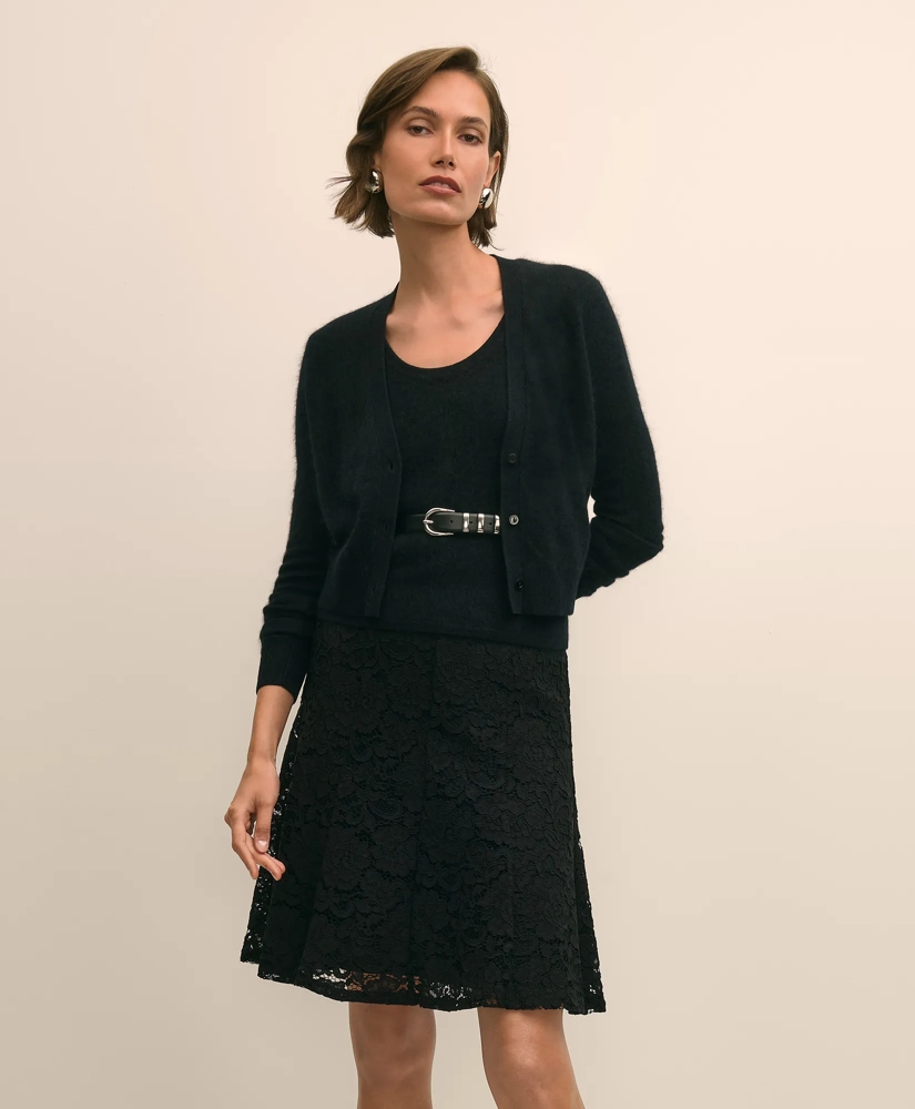 Cotton-Viscose Blend Fluted Lace Skirt, image 5