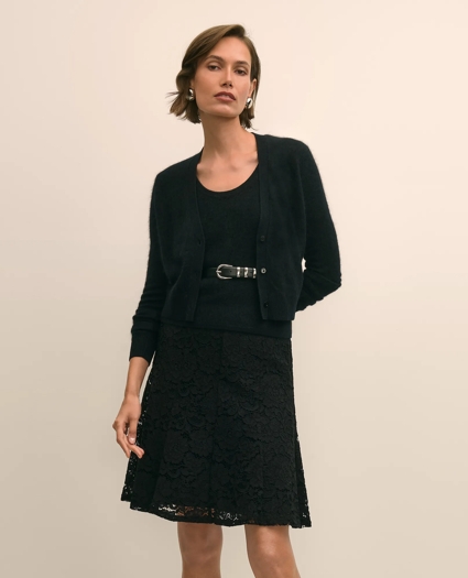 Cotton-Viscose Blend Fluted Lace Skirt, image 5
