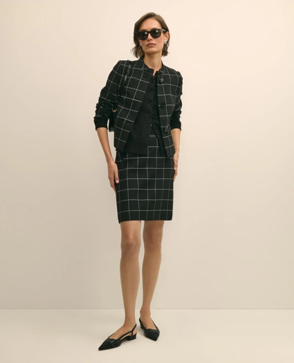 Windowpane Mini Skirt, image 1