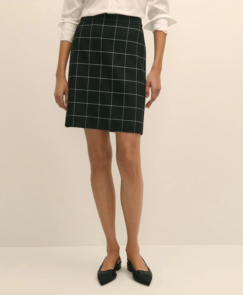 Windowpane Mini Skirt, image 2