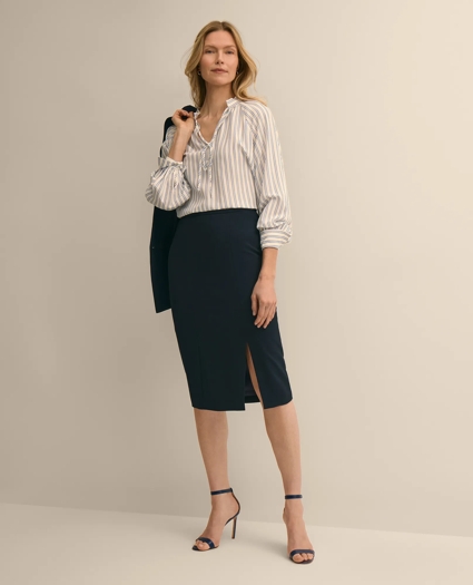 Crepe Pencil Skirt, image 1