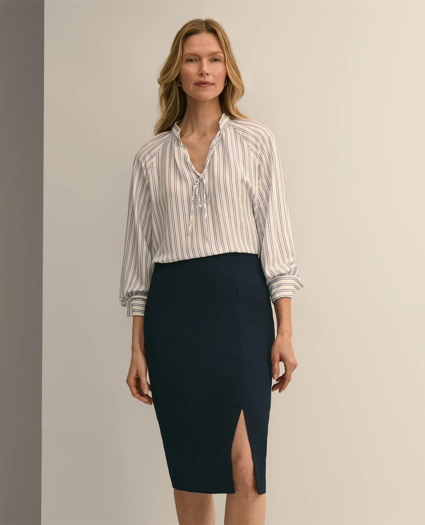 Crepe Pencil Skirt, image 2