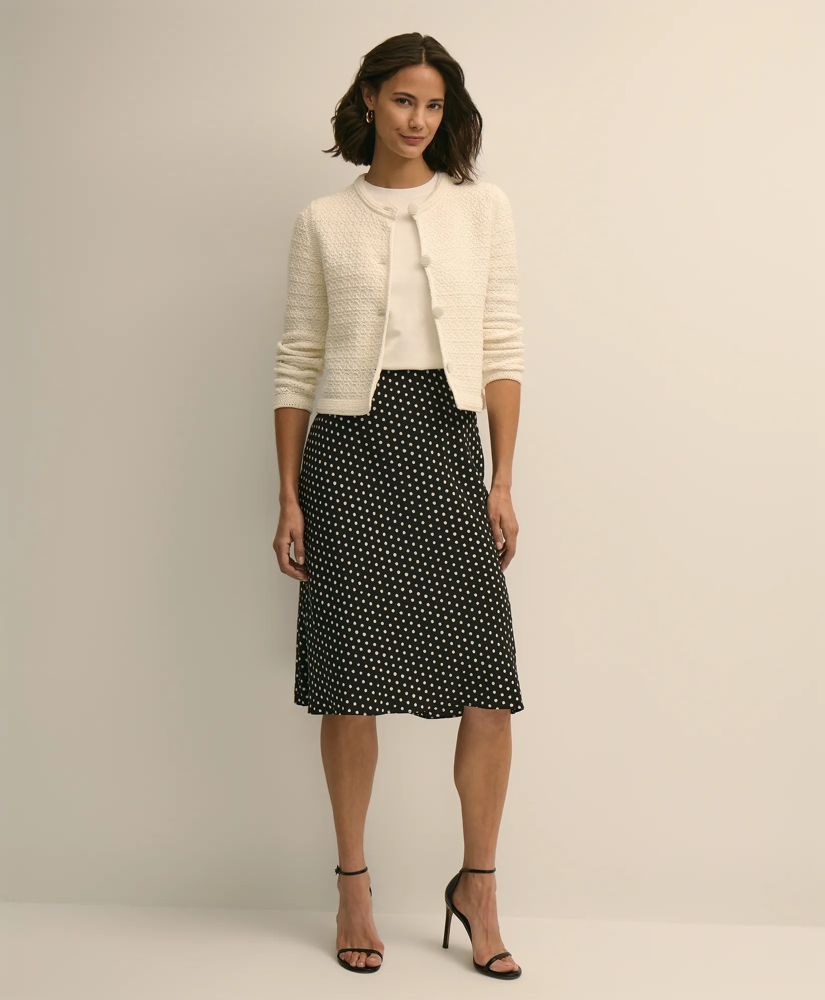 Dot-Print Slip Skirt, image 5