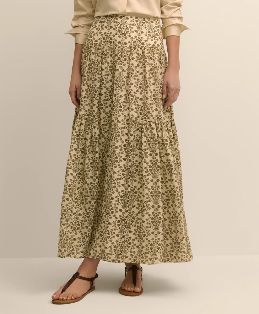 Mosaic Motif A-Line Skirt, image 3