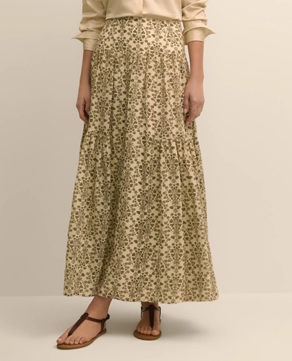 Mosaic Motif A-Line Skirt, image 3