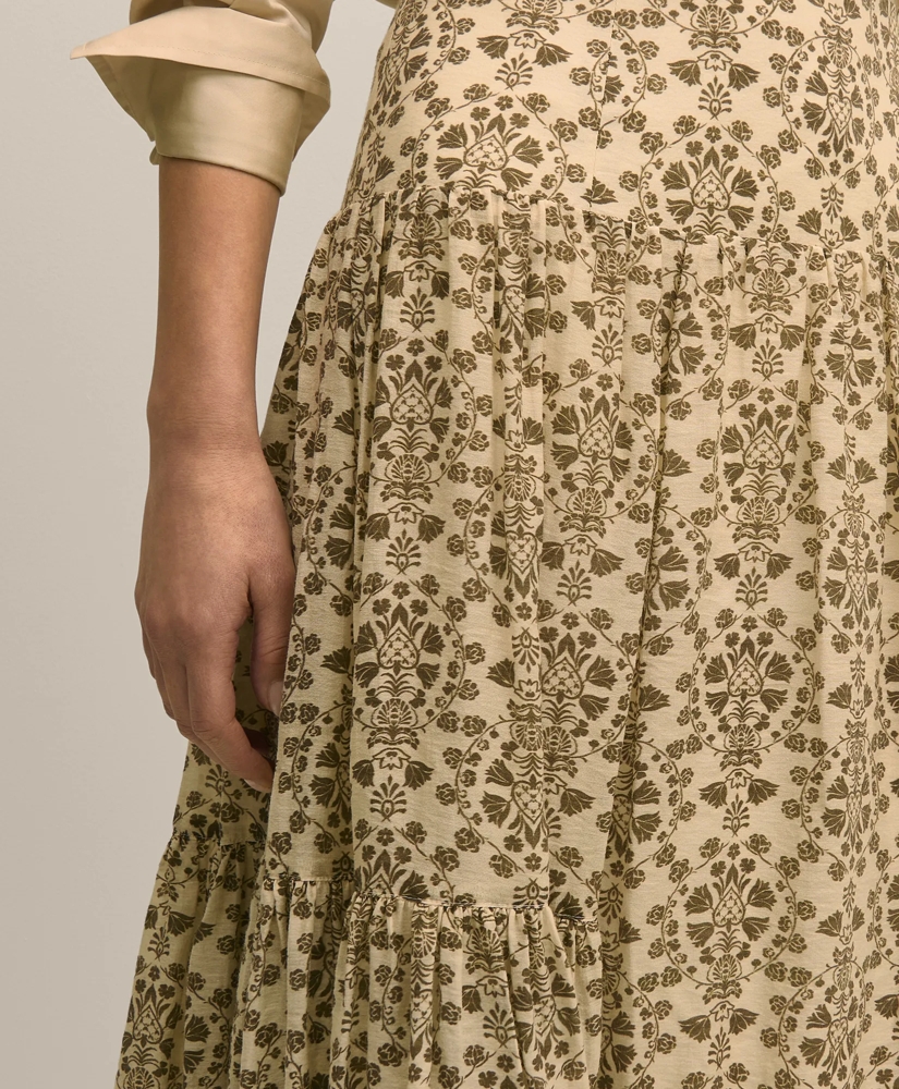 Mosaic Motif A-Line Skirt, image 4