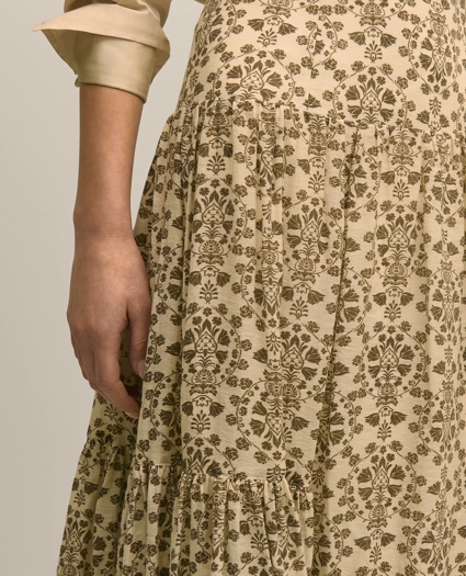 Mosaic Motif A-Line Skirt, image 4