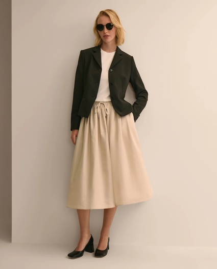 Taffeta Water-Resistant Drawstring Circle Skirt, image 1