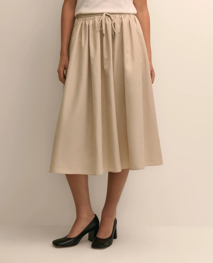 Taffeta Water-Resistant Drawstring Circle Skirt, image 2