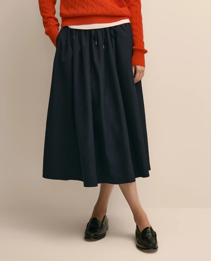 Taffeta Water-Resistant Drawstring Circle Skirt, image 2