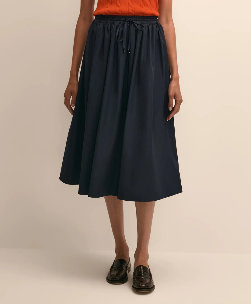 Taffeta Water-Resistant Drawstring Circle Skirt, image 2