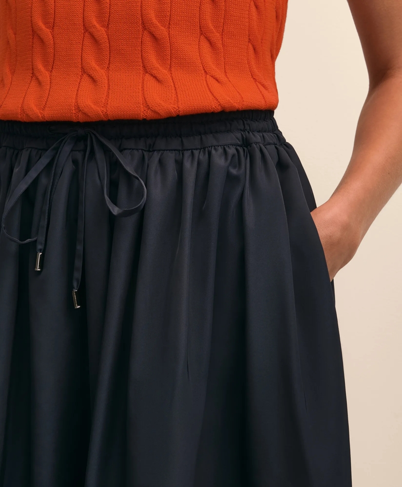 Taffeta Water-Resistant Drawstring Circle Skirt, image 4