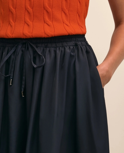 Taffeta Water-Resistant Drawstring Circle Skirt, image 4
