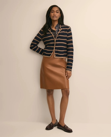 Leather A-Line Skirt, image 1