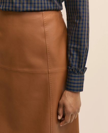 Leather A-Line Skirt, image 5