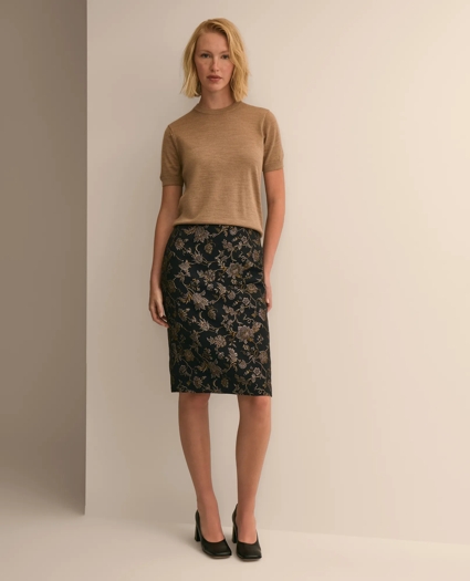 Shimmer-Brocade Skirt, image 1