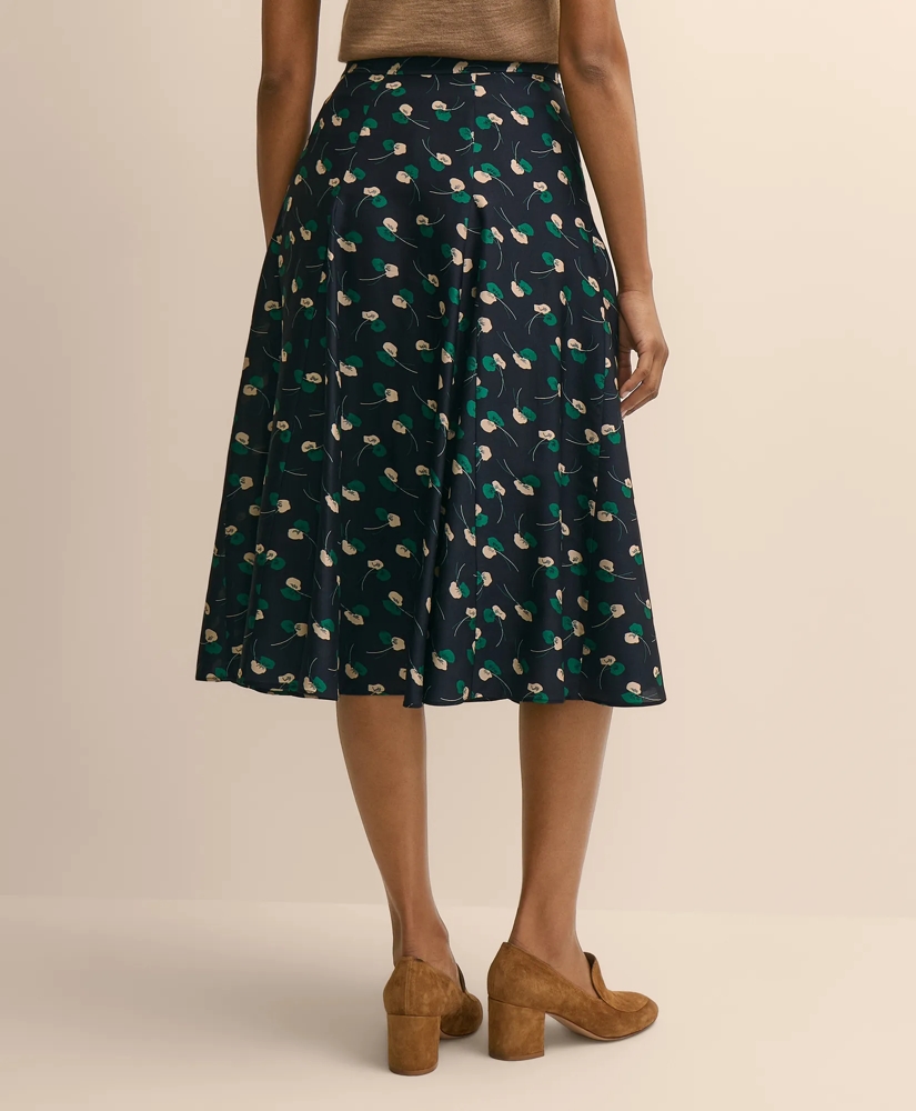 Silk Crepe Leaf Skirt, image 4