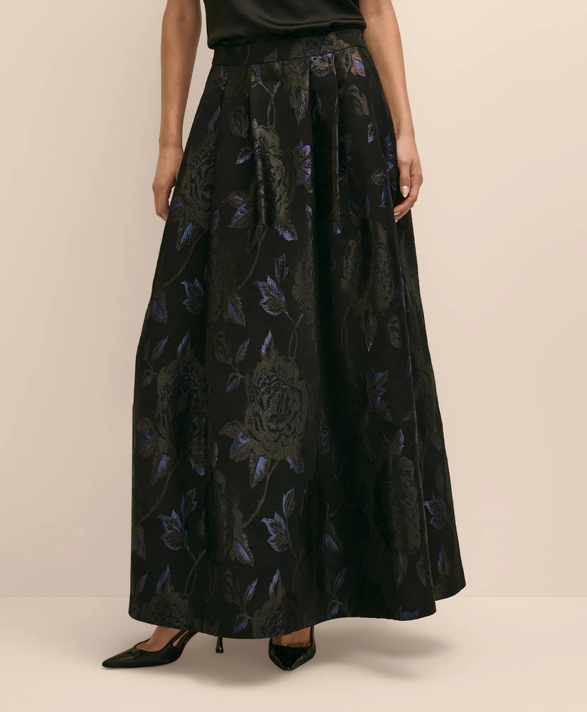 Floral Brocade Shimmer Ball Skirt, image 2