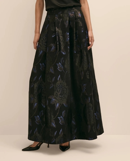 Floral Brocade Shimmer Ball Skirt, image 2