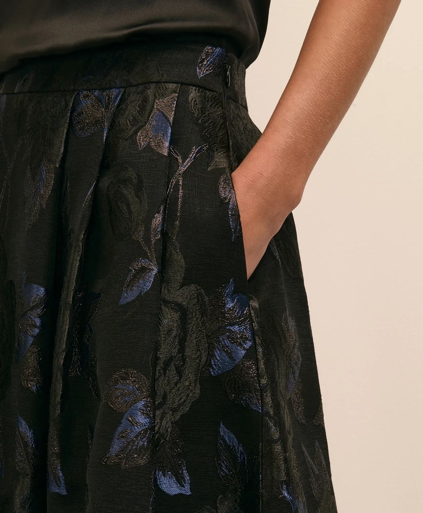 Floral Brocade Shimmer Ball Skirt, image 4