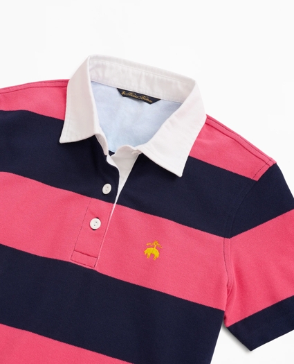 [TRILLION] STRIPE RUGBY OVERFIT PIQUE POLO SHIRTS /追跡付 TRILLION] STRIPE RUGBY OVERFIT PIQUE POLO SHIRTS /追跡付